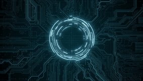 Animated circuit board. Digital technology background. Central computer processor CPU concept. Motherboard digital chip. PCB with free copy space for text or logo. Development 3D abstract backdrop - Powered by Shutterstock - Get 15% off with code: PIKWIZARD15