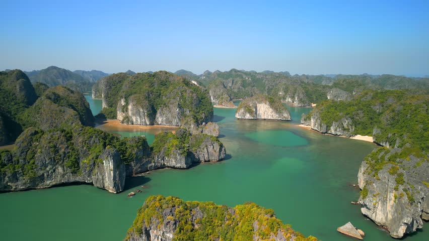 Aerial view of stunning Ha Long Bay in Vietnam