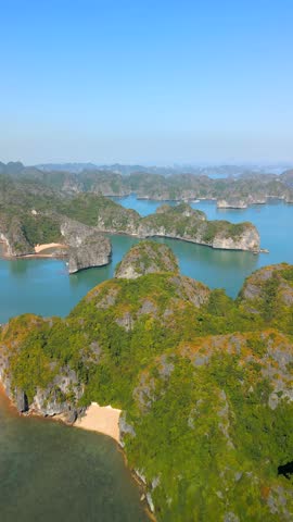 Aerial view of stunning Ha Long Bay in Vietnam