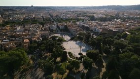 Amazing Aerial View Above Pincio Terrace overlooking Piazza del Popolo - Powered by Shutterstock - Get 15% off with code: PIKWIZARD15