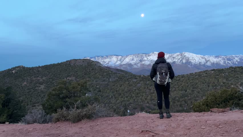 Female hiker explores the beauty of Utah