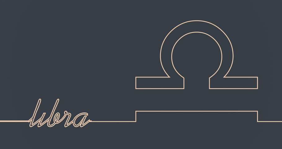 Scales or Libra zodiac symbol icon in thin line style