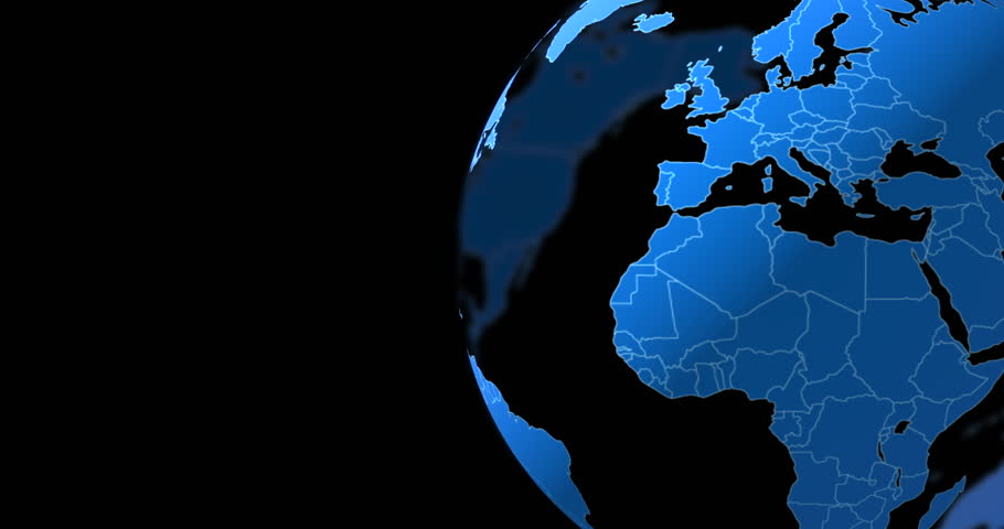 Grid, connectivity and digital map of earth for future technology, cyber infrastructure and iot on black background. Information, communication and global network for internet data on dark wallpaper
