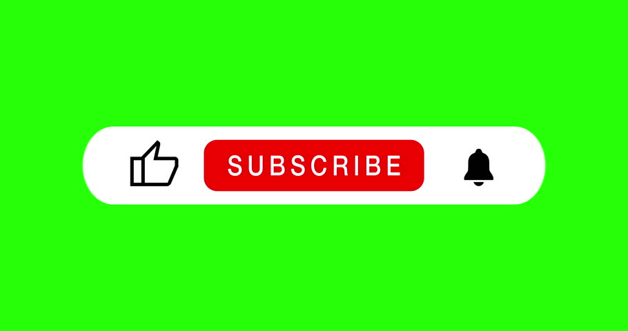 Green screen, icon and like for social media subscription with cursor, thumbs up and notification for followers. Blog, channel and icons for streaming service with click, subscribe button and mockup