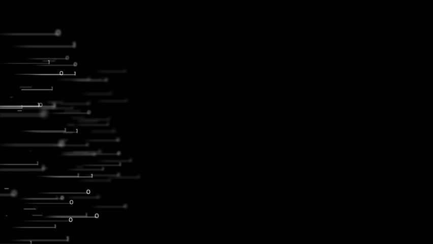 Abstract binary code matrix with glowing symbols, representing futuristic digital technology and data security.