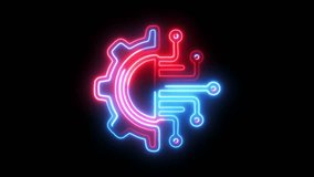 Connected Gears with Circuit Lines.. Concept animation of business Automation, Connection. Animated circuit board. Digital technology background. - Powered by Shutterstock - Get 15% off with code: PIKWIZARD15