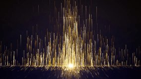 Golden Lines Ascending With Glowing Lights and Bokeh. A captivating video featuring abstract elegant golden glowing lines rising against a black background. - Powered by Shutterstock - Get 15% off with code: PIKWIZARD15