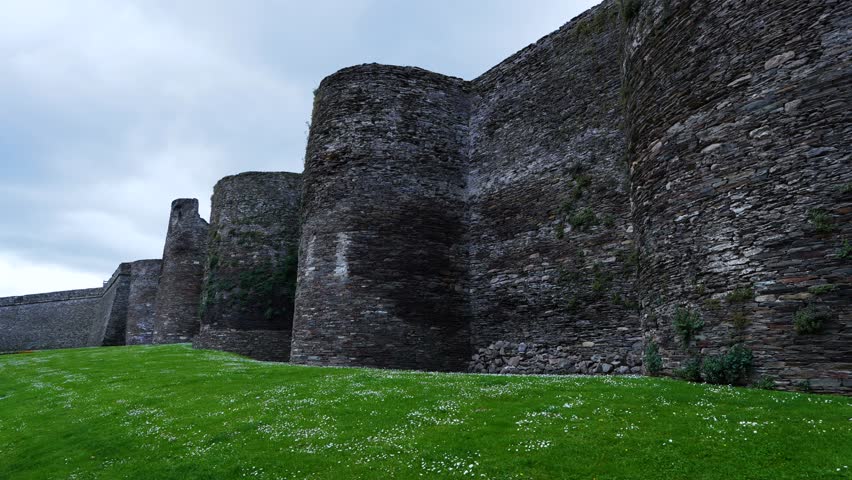 Views from the Roman wall of Lugo in the municipality of Lugo. Santiago