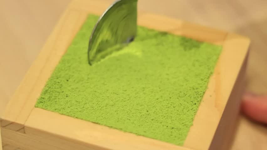 Matcha Tiramisu On Top matcha Powder.