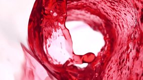 Super slow motion of an appetizing wave of pomegranate juice swirls inside the glass. High quality 4k footage - Powered by Shutterstock - Get 15% off with code: PIKWIZARD15
