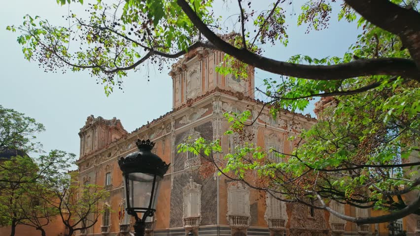 Valencia, Spain - April 5, 2024: The National Museum of Ceramics and Decorative Arts, located in Valencia, is a museum dedicated to ceramics. Housed in the Marquis de Dos Aguas Palace.