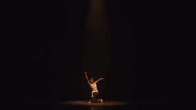 Solo performer on stage under spotlight with dark background, concept of performance and entertainment during the night - Powered by Shutterstock - Get 15% off with code: PIKWIZARD15