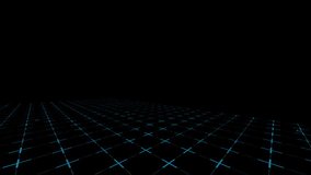 Abstract animation blue floor grid line motion on black background   - Powered by Shutterstock - Get 15% off with code: PIKWIZARD15