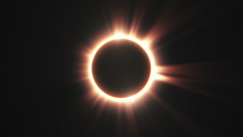solar Eclipse Sunrays 4k loop