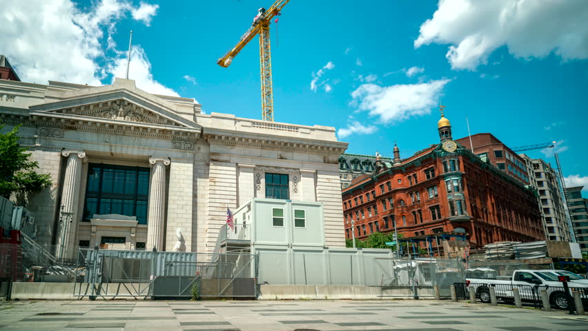 Day Timelapse of Building being renovated in Pennsylvania Avenue