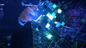 Women's leadership- businessman working with virtual reality at office. - Powered by Shutterstock - Get 15% off with code: PIKWIZARD15