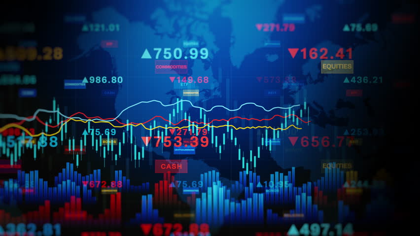 Business financial investment charts display various commodities, Global financial market charts display background, equities, and indices with fluctuating values and digital data. - Powered by Shutterstock - Get 15% off with code: PIKWIZARD15