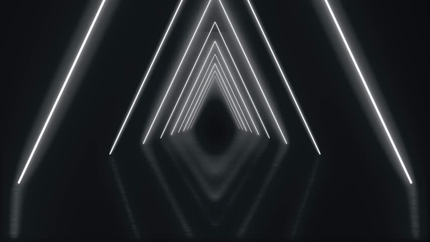 abstract background modern background White triangle glowing neon lines animated black background video effect background
