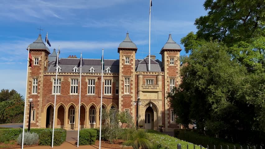 Government House Perth, Western Australia wide shot, front on.