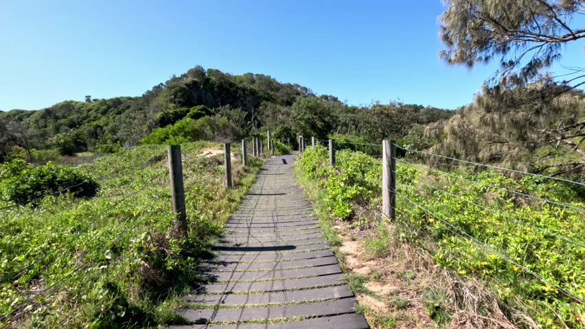 A serene walk along a coastal path