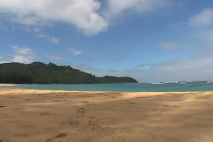 Perfect Beach on sunny day in Kauai, Hawaii.