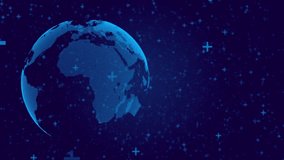 Virtual planet Earth Global world network concept. Safety wireless network connection technology. Big data analytics and visualization. Science background with blue planet Earth Globe. 3D Illustration - Powered by Shutterstock - Get 15% off with code: PIKWIZARD15