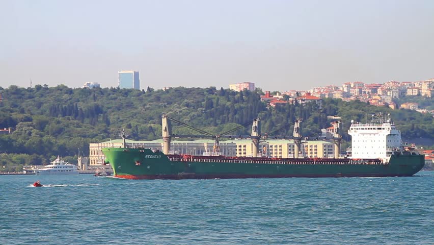 ISTANBUL - JUN 2: Bulk carrier ship REDHEAD (IMO: 9285940, HK) on June 2, 2012