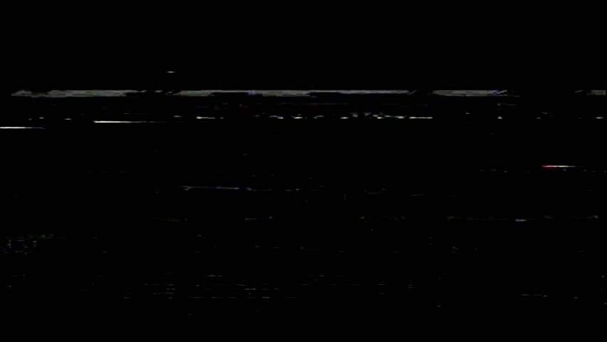 A background with realistic flickering lines, distortion, and a fuzzy screen that occasionally cuts to black.