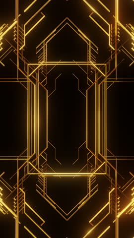 Vertical Art Deco Background 3D Rendering