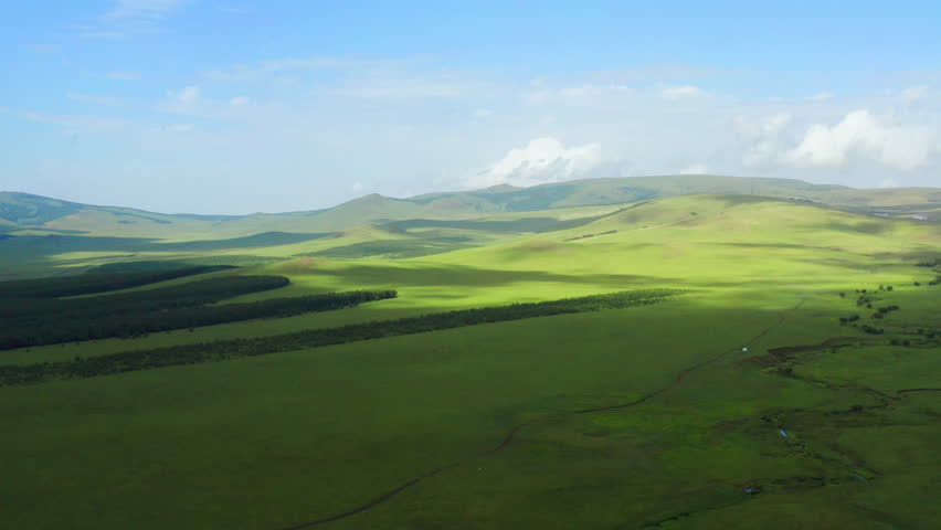 Aerial photography of the grassland scenery of Re