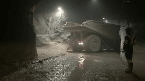 Underground mine equipment, truck earth moving busy mine - Powered by Shutterstock - Get 15% off with code: PIKWIZARD15