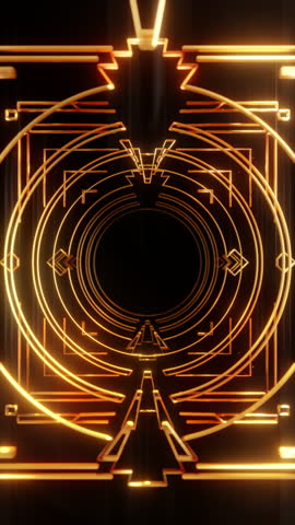 Vertical Art Deco Background 3D Rendering