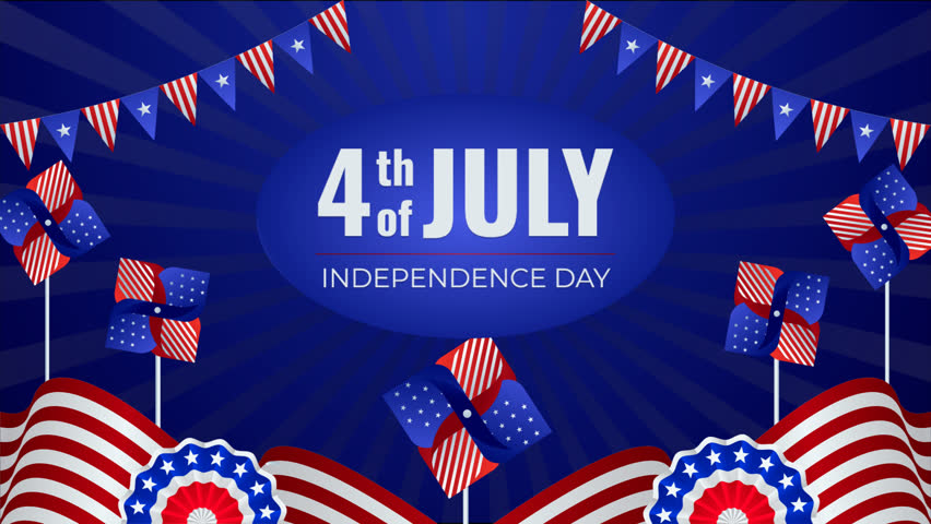 4th july america independence day bakground loop