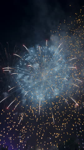 Enchanting Sky Lanterns at Yi-Peng Festival, Chiang Mai Thailand.