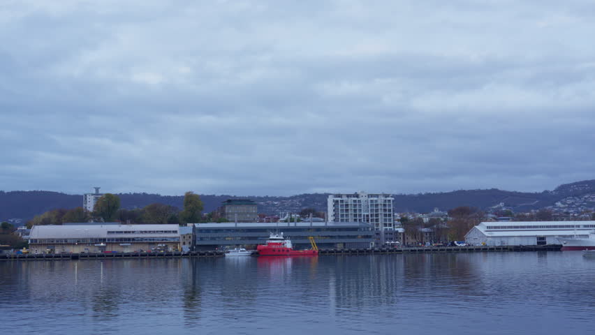 Waterfront at Hobart Port, Tasmania Australia