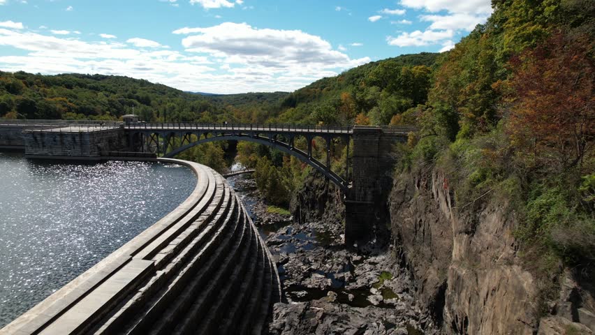 An aerial view of the Croton Gorge Park