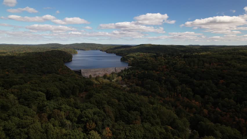 An aerial view of the Croton Gorge Park