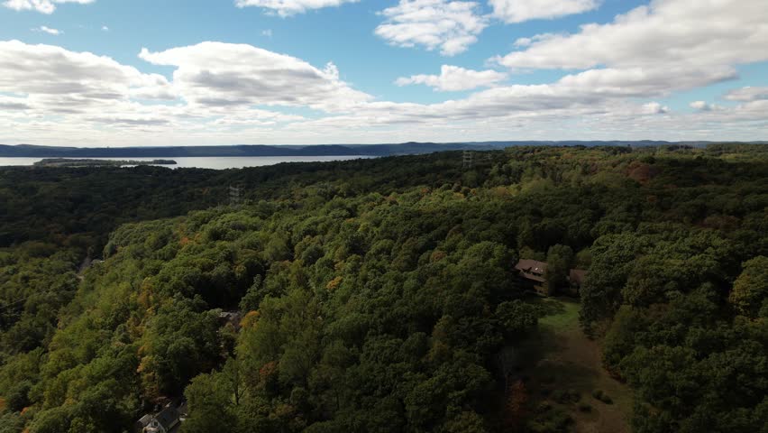 An aerial view of the Croton Gorge Park