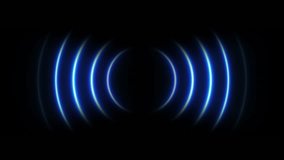 
Futuristic neon background of blue glowing sound waves motion. Audio waveform visualization. Neon radar and searching process. Radial music and audio waves. Blue neon lights forming circles. 4k loop. - Powered by Shutterstock - Get 15% off with code: PIKWIZARD15