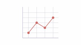 Animated linear chart. Dot plots animation. Moving trend, finance. Statistical graph, data processing. Colorful illustration on white background. HD video with alpha channel. Motion graphic - Powered by Shutterstock - Get 15% off with code: PIKWIZARD15