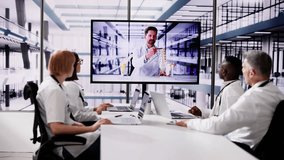 Doctor Team Meeting Video Conference Webinar Call - Powered by Shutterstock - Get 15% off with code: PIKWIZARD15