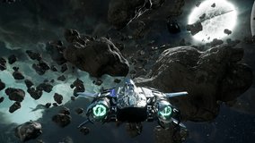 Animation of the starship flying in outer space in a mock-up fake video game. Animation of the interstellar battle in a fake pc game. Animation of the target elimination in a fake game mission. - Powered by Shutterstock - Get 15% off with code: PIKWIZARD15