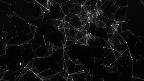 Abstract Plexus black and white Geometrical Shapes. animation And Web Concept. Digital, Communication And Technology Network Background With Moving Lines And Dots Global network connection. - Powered by Shutterstock - Get 15% off with code: PIKWIZARD15