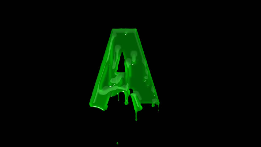 Green slime font. Halloween toxic waste letters, blot scary horror greens goo alphabet text sign and blots splash liquid slimes spooky letters, goo vector isolated symbols set