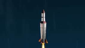 Missiles launch rocket launch animation render