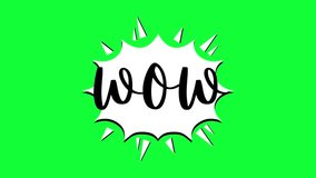 Wow animated word Green screen, Wow pop art. Conceptual video animation. High quality 4k footage. - Powered by Shutterstock - Get 15% off with code: PIKWIZARD15