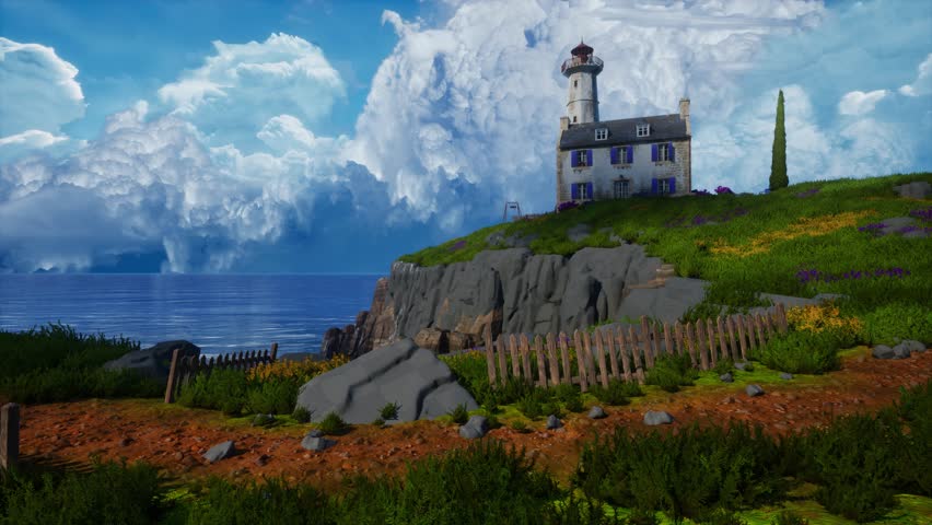 super cool light house scene