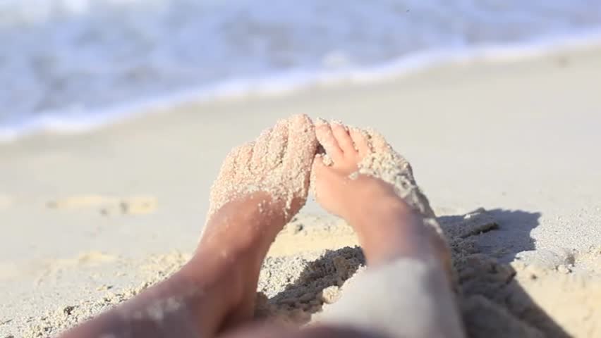 Beautiful Woman Feet On Sand Stock Footage Video (100% Royalty-free) 3530954 | Shutterstock