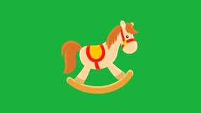 Animation of a rocking horse with green screen in 4K. Ideal for children's projects, advertisements, and educational content, offering vibrant and customizable visuals. - Powered by Shutterstock - Get 15% off with code: PIKWIZARD15