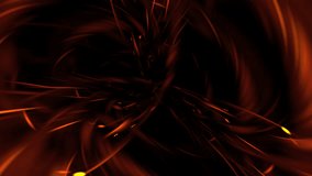 Flamy waves background. Fiery fluids transformation, motion. Fire red sparkles dance, prolate spots radiating, revolving, scattering, forming abstract pattern on black. 4K UHD 4096x2304 - Powered by Shutterstock - Get 15% off with code: PIKWIZARD15